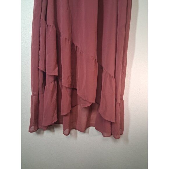 NWT A New Day Boho Skirt High Low Cottage Y2K Business Casual Rose Size Large - Picture 2 of 6